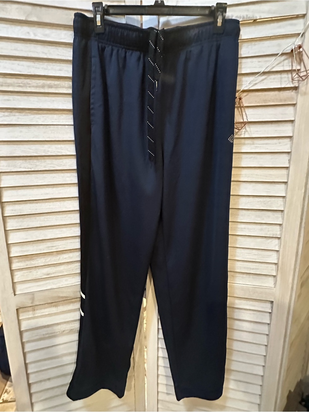 ZELOS Men's Dark Navy Jogger Pants with Reflective Drawstring